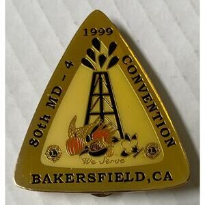 Vtg Lions International Club Bakersfield California Lapel Pin NOS 1999 947A